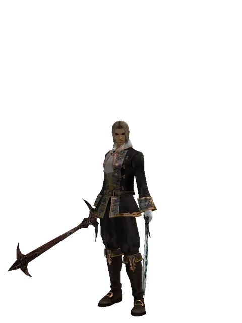 Sword of Nightmare*Tsurugi on a male Human fighter, front view