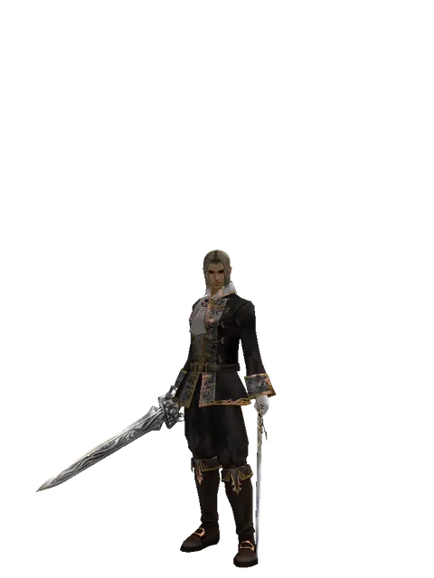 Tallum Blade*Dark Legion's Edge on a male Human fighter, front view