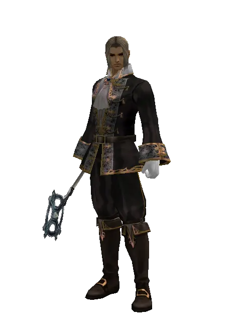 Crucifix of Blessing on a male Human fighter, front view