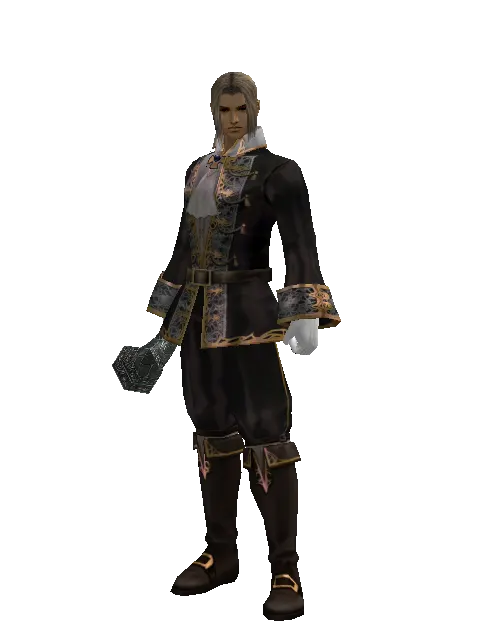 Horn of Glory on a male Human fighter, front view