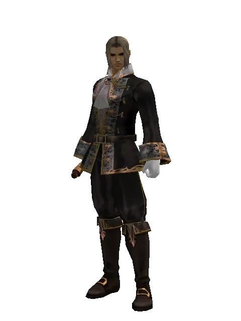 Scroll of Wisdom on a male Human fighter, front view