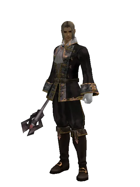 Temptation of Abyss on a male Human fighter, front view