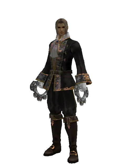 Chrono Unitus on a male Human fighter, front view