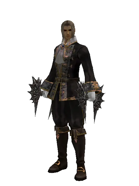 Dragon Grinder on a male Human fighter, front view