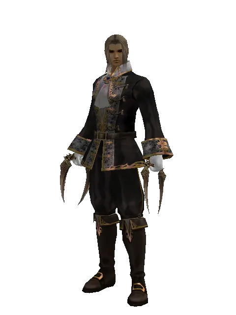 Fisted Blade on a male Human fighter, front view