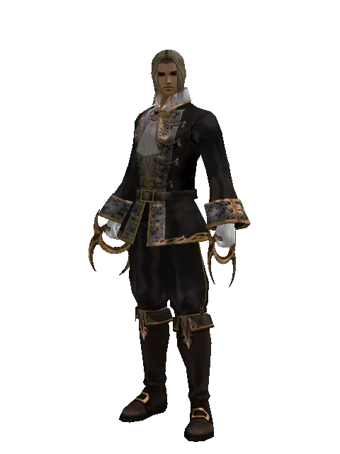 Improved Viper Fang on a male Human fighter, front view