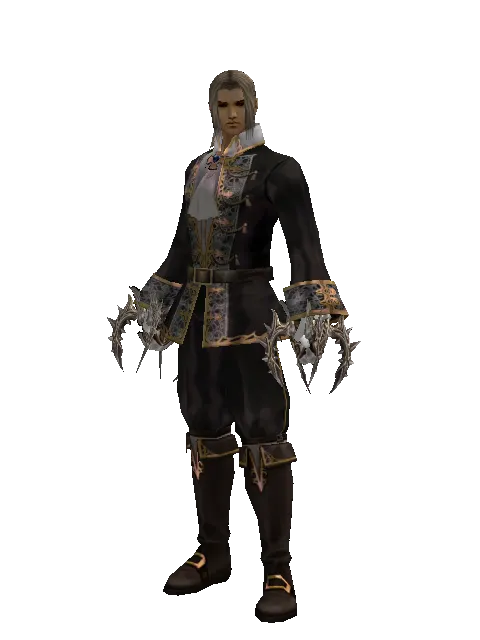 Infinity Fang on a male Human fighter, front view