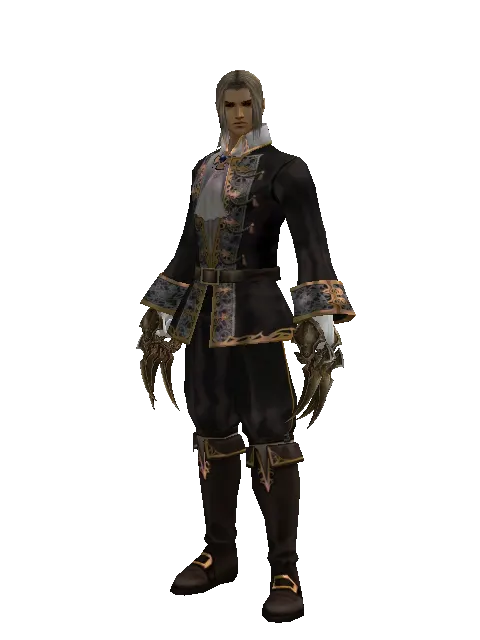 Traveler's Jamadhr on a male Human fighter, front view