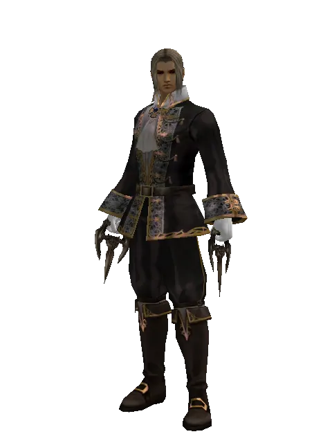Triple-Edged Jamadhr on a male Human fighter, front view