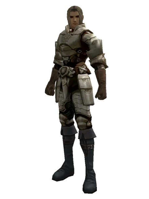 Blast Plate (heavy armor) on a male Human fighter, front view