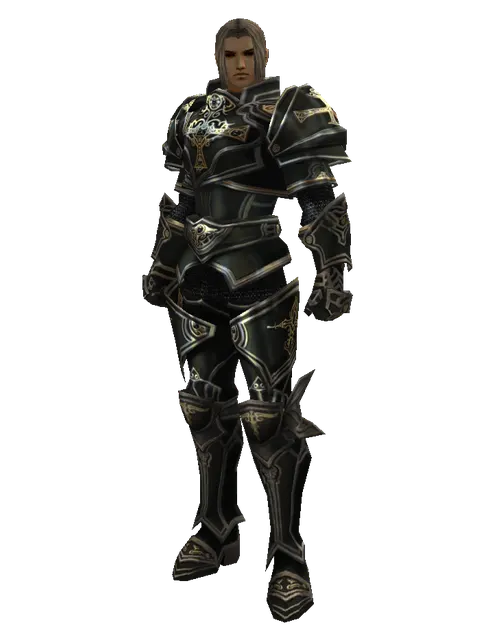 Dark Crystal Set on a male Human fighter, front view