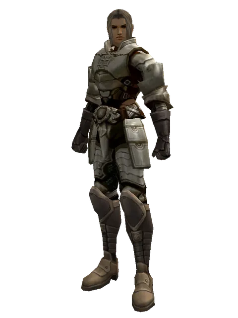 Dream (heavy armor) on a male Human fighter, front view