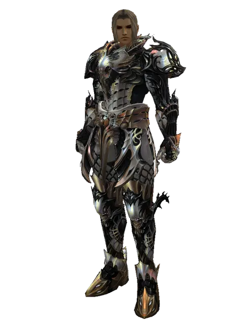 Vesper Set - Heavy on a male Human fighter, front view