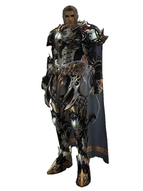 Vesper Set - Heavy on a male Human fighter, front view