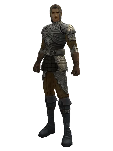Bone (light armor) on a male Human fighter, front view
