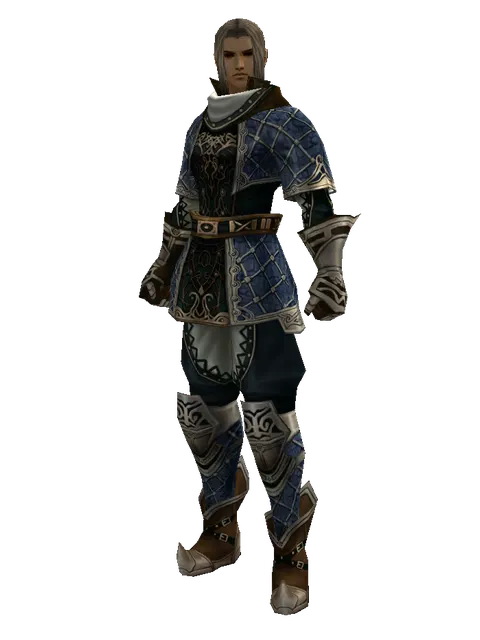 Drake Leather Set on a male Human fighter, front view
