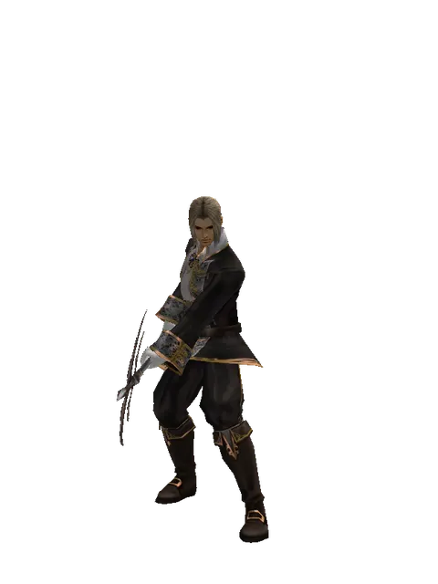 Body Slasher on a male Human fighter, front view