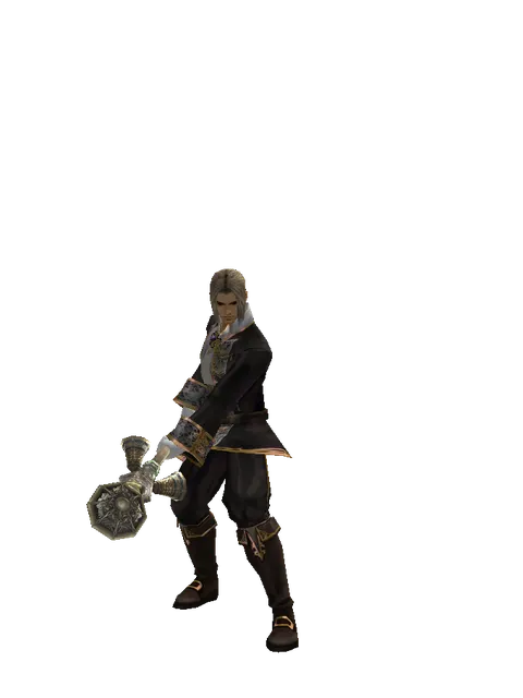 Chrono Campana on a male Human fighter, front view