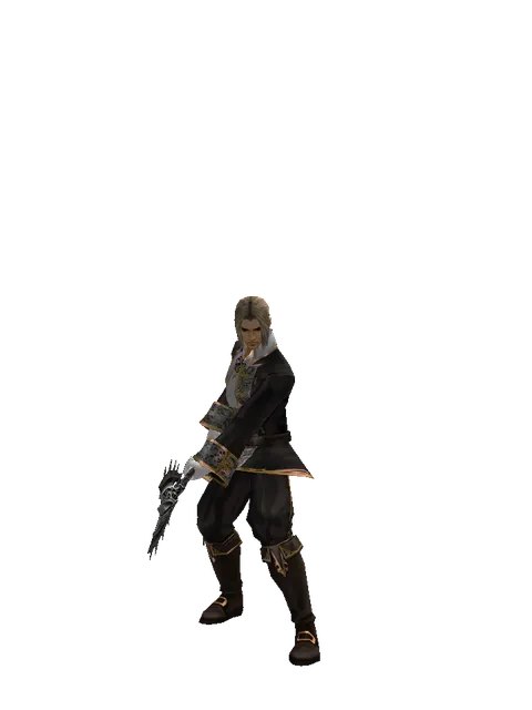 Dwarven Pike on a male Human fighter, front view
