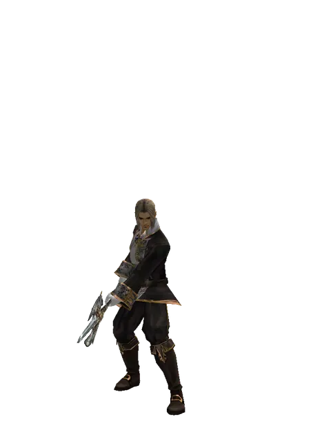 Dynasty Halberd on a male Human fighter, front view