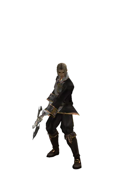 Great Axe on a male Human fighter, front view