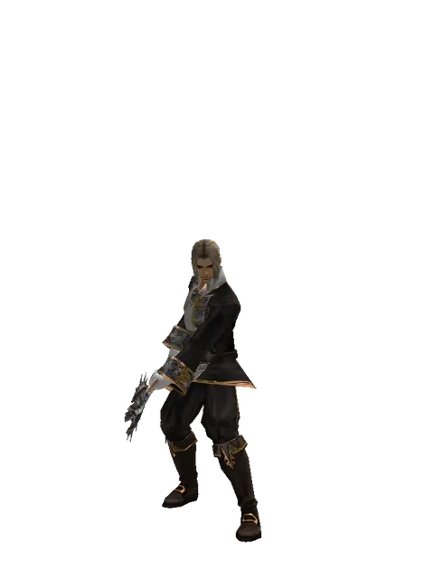 Pike on a male Human fighter, front view