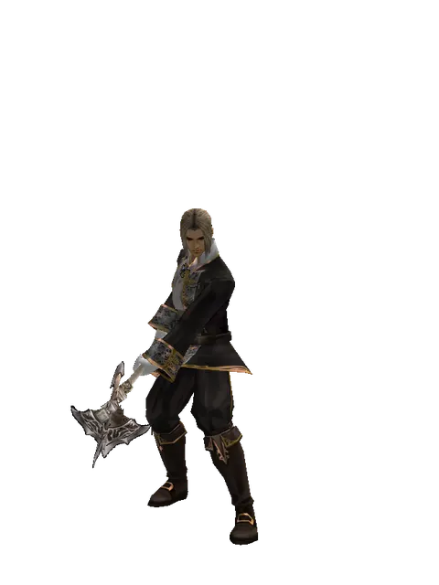 Tallum Glaive on a male Human fighter, front view