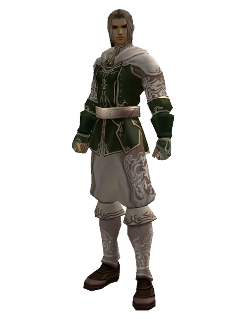 Divine Set on a male Human fighter, front view