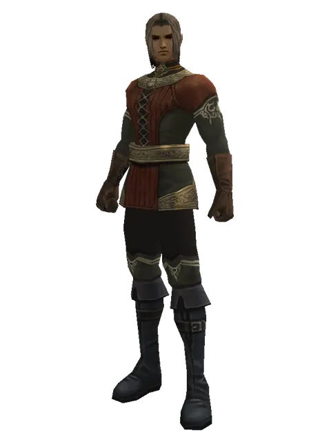 Magic (robe) on a male Human fighter, front view