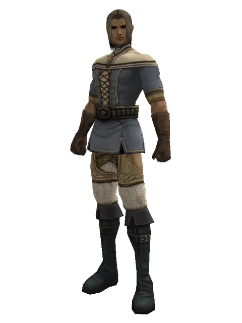 No Name (robe) on a male Human fighter, front view