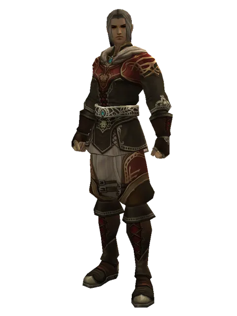 Set of Zubei on a male Human fighter, front view
