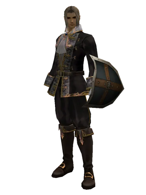 Aspis on a male Human fighter, front view