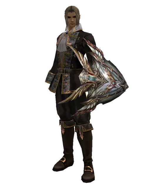 Dynasty Shield en Humano guerrero (hombre), vista frontal