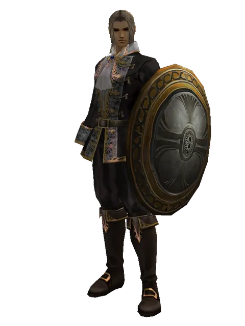 Mia Shield on a male Human fighter, front view