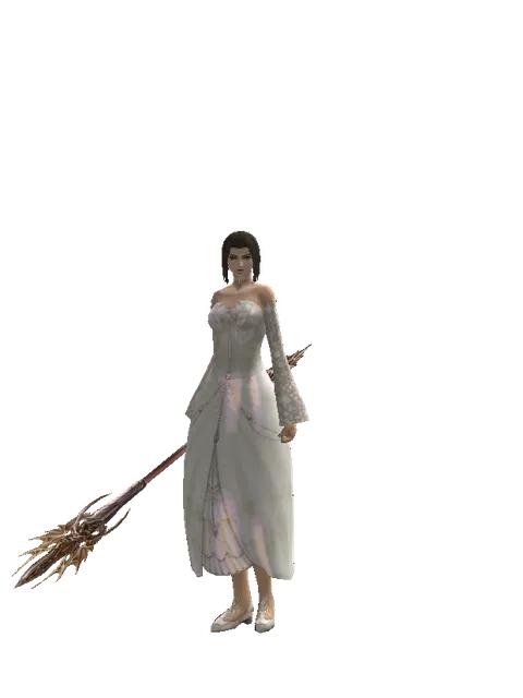 Arcana Mace on a female Human mystic, front view