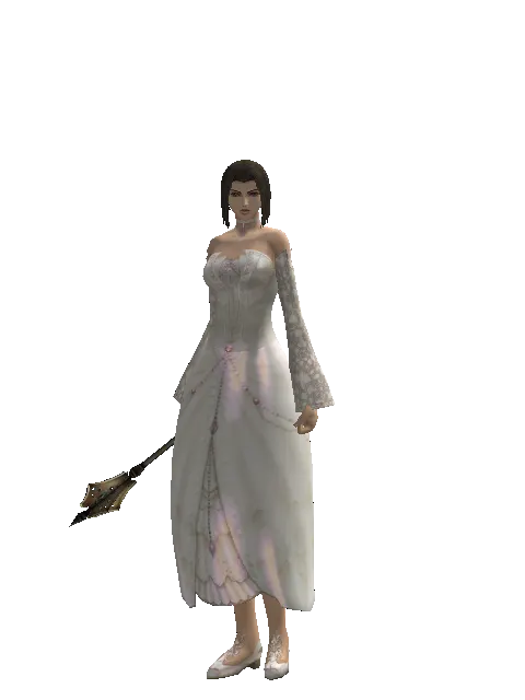 Dwarven Mace on a female Human mystic, front view