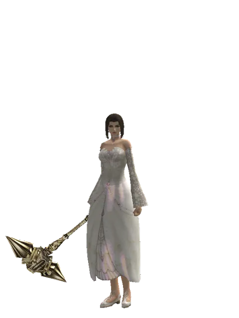 Dwarven War Hammer on a female Human mystic, front view