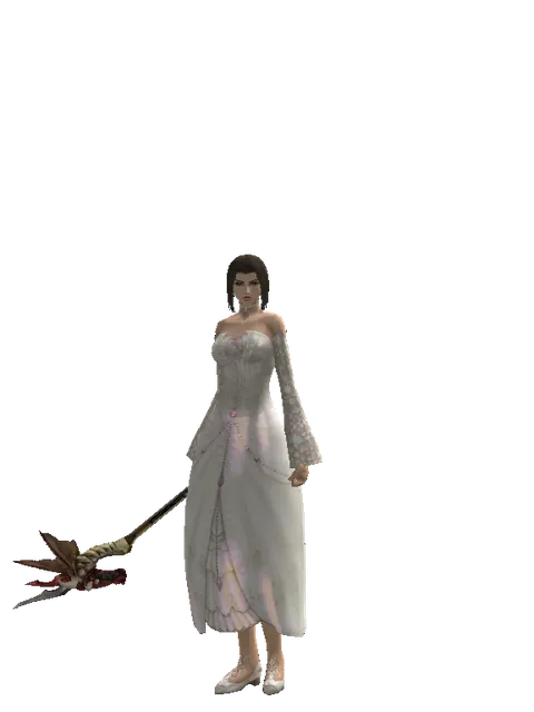 Flaming Dragon Skull on a female Human mystic, front view