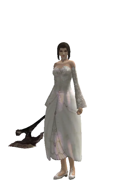Heavy Bone Club on a female Human mystic, front view