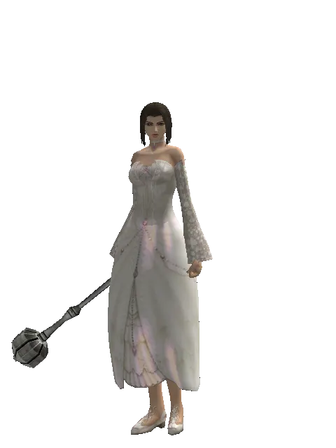 Heavy Mace on a female Human mystic, front view