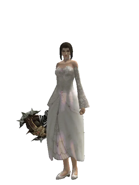 Icarus Hammer on a female Human mystic, front view