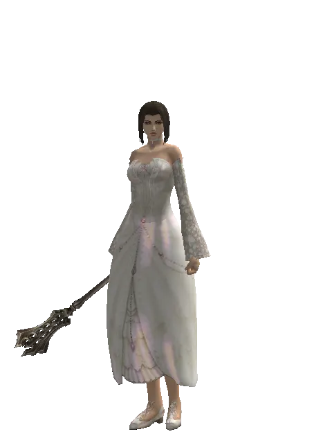 Mace of Miracle on a female Human mystic, front view
