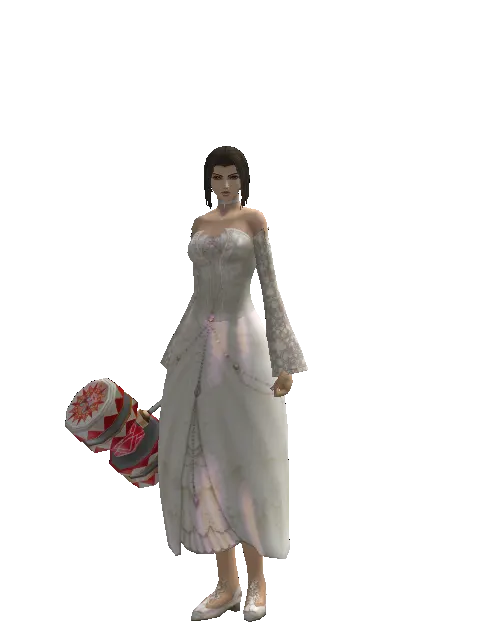 Red Clown Hammer on a female Human mystic, front view
