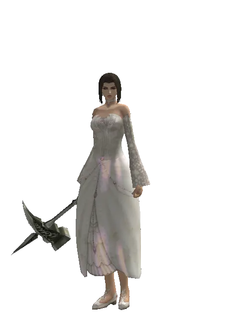 Scalpel on a female Human mystic, front view