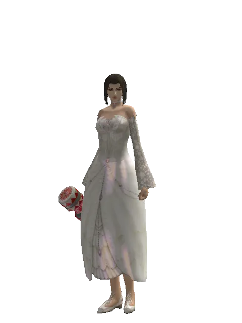 Small Red Clown Hammer on a female Human mystic, front view