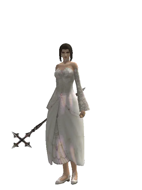 Stick of Faith on a female Human mystic, front view