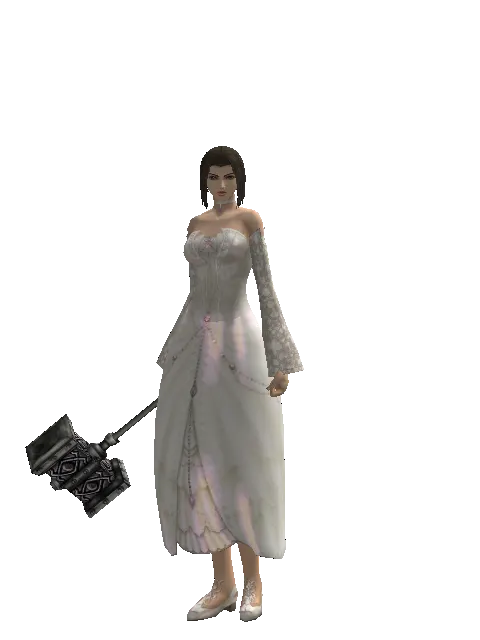 Work Hammer on a female Human mystic, front view