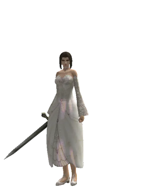 Artisan's Sword on a female Human mystic, front view