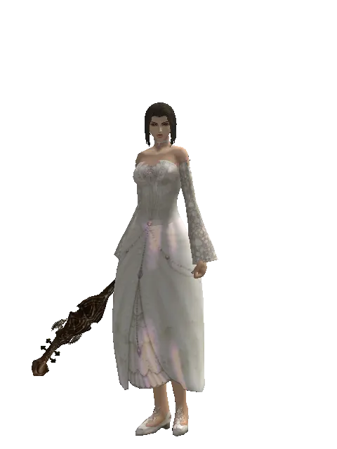 Chrono Cithara on a female Human mystic, front view