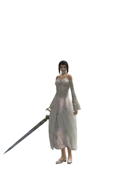Dark Legion's Edge on a female Human mystic, front view
